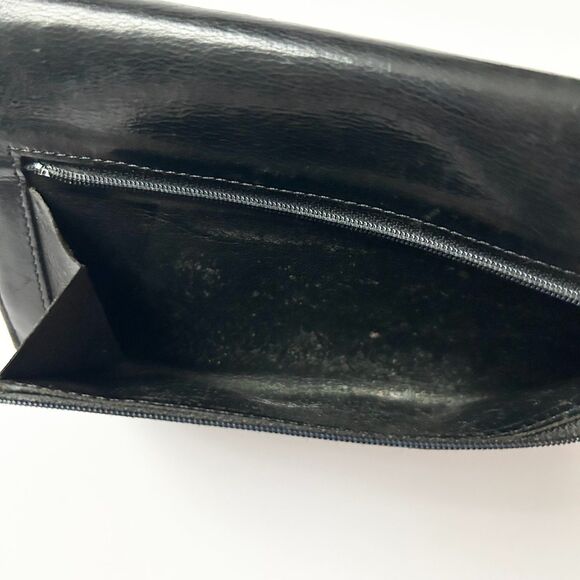 Vintage Coach Checkbook Wallet Black Soft Leather Trifold - Picture 6 of 7